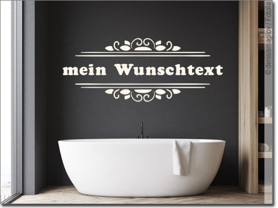 Preview: Wandtattoo Wunschtext in Rahmen Preview: Wandtattoo Wunschtext in Rahmen
