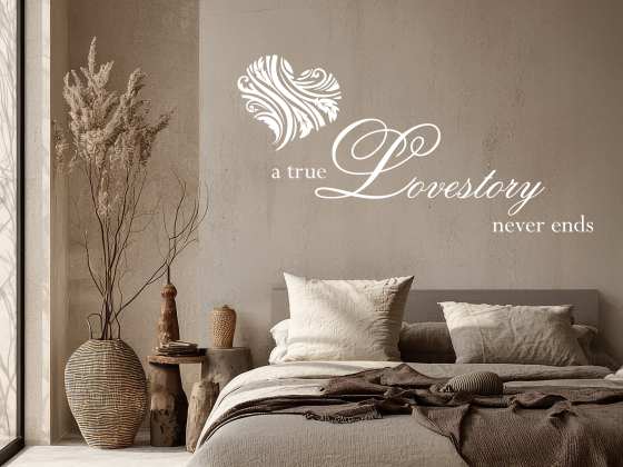 Preview: Wandtattoo A true Lovestory