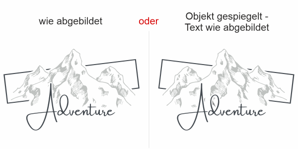 Preview: Wandtattoo Adventure Mountains - Ansicht Ausrichtung