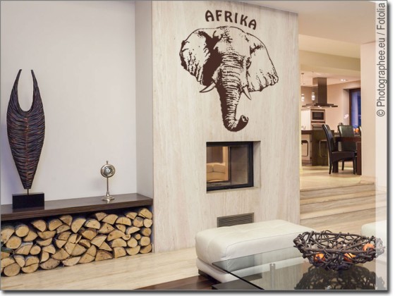 Preview: Wandtattoo Afrika Elefant