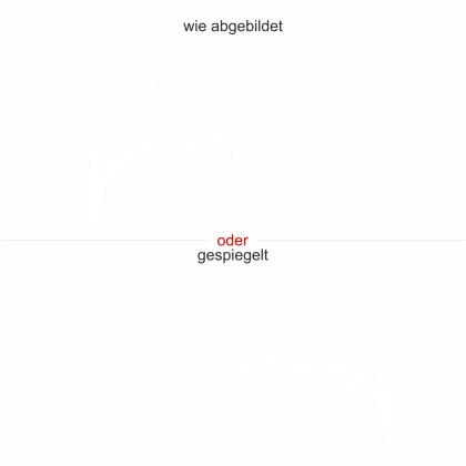 Ast als Wandaufkleber - Ansicht Ausrichtung und Farbauswahl