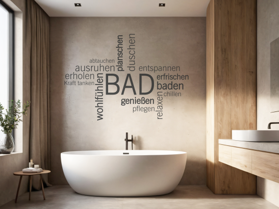 Preview: Wandtattoo Bad