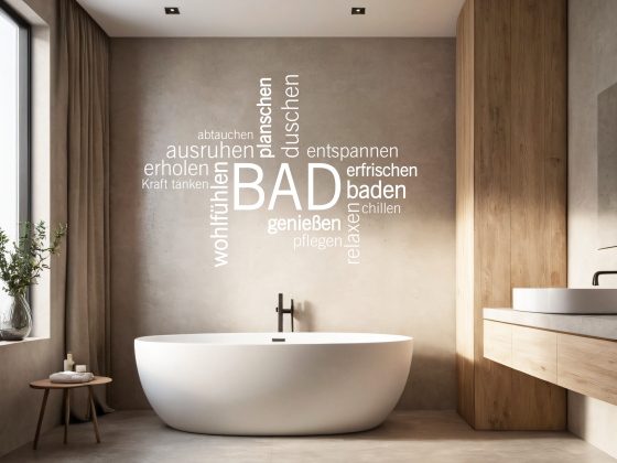 Preview: Wandtattoo Bad