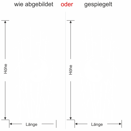 Preview: Wandtattoo mit Bambus und Yin und Yang - Ansicht Ausrichtung mit Farbauswahl