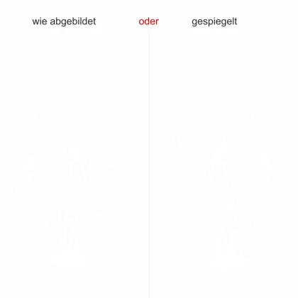Wandtattoo Bambus und Vögel am Seeufer - Ansicht Ausrichtung mit Farbauswahl