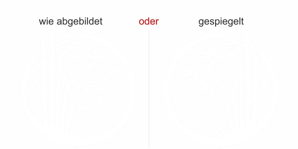 Wandtattoo Bambusstrauch im Kreis - Ansicht Ausrichtung mit Farbauswahl