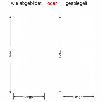 Preview: Kreise als Wandtattoo Banner - Ansicht Ausrichtung mit Farbauswahl