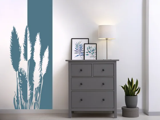 Wandtattoo Banner mit Pampas Gras