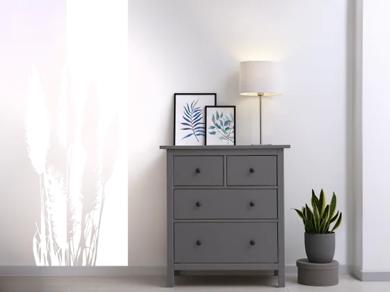 Wandtattoo Banner Pampasgras