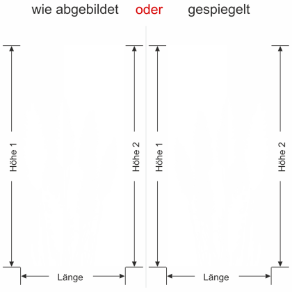 Preview: Wandtattoo Banner Pampasgras - Ansicht Ausrichtung mit Farbauswahl