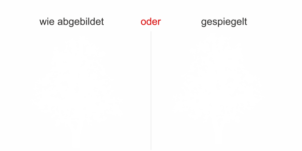 Preview: Wandtattoo Baum Preview: Wandtattoo mit Baum - Ansicht Ausrichtung und Farbauswahl