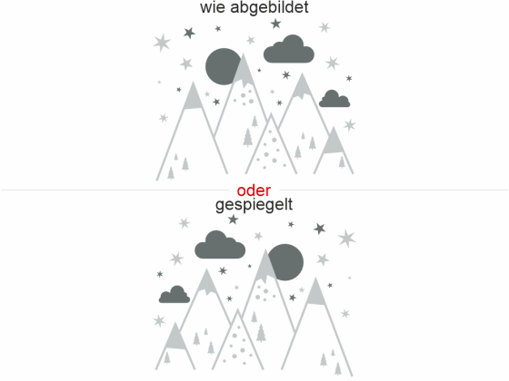 Preview: Wandtattoo Berge, Wolken und Sterne Preview: Wandtattoo Berge, Wolken und Sterne