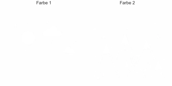 Wandtattoo Berge, Wolken und Sterne - Ansicht Farbauswahl