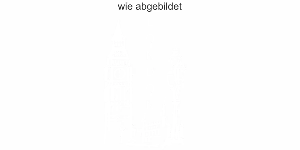 Wandtattoo mit Big Ben in London - Ansicht Ausrichtung und Farbauswahl