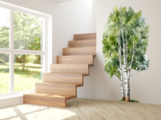 Preview: Wandtattoo Birke