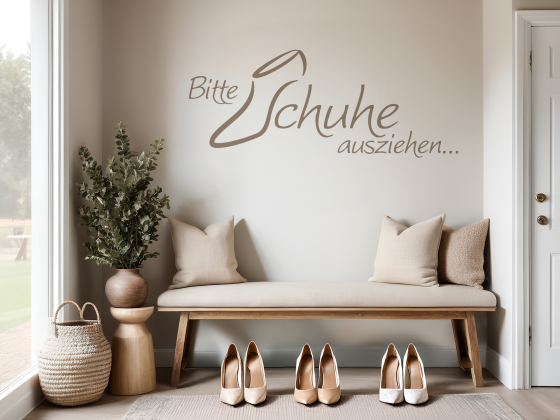 Wandtattoo Bitte Schuhe ausziehen