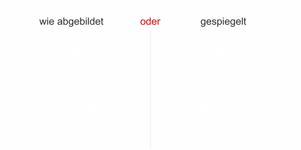 Preview: Wandtattoo mit Blätterranke - Ansicht Ausrichtung