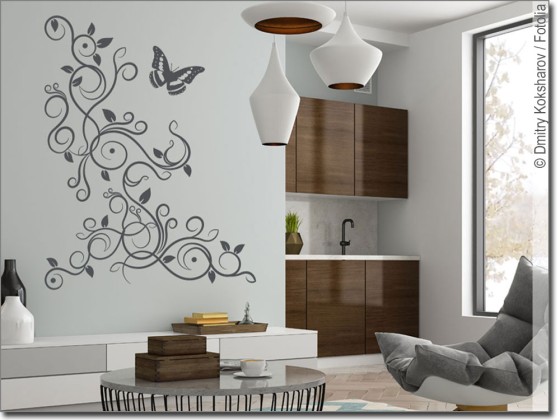 Preview: Wandtattoo Blätterranke