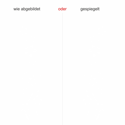 Preview: Wandtattoo mit Blütenornament - Ansicht Ausrichtung und Farbauswahl