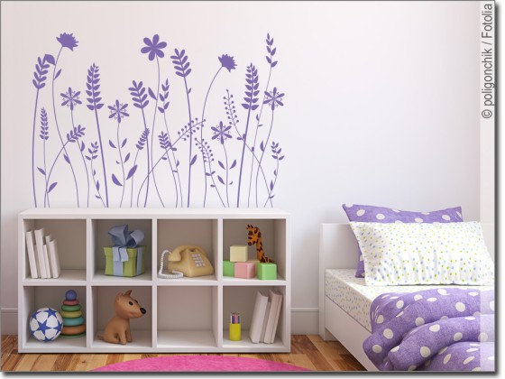 Preview: Wandtattoo Blumenmeer