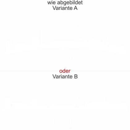 Bremer Skyline als Sticker für die Wand - Ansicht Ausrichtung mit Farbauswahl und Variante