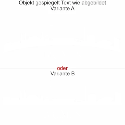 Bremer Skyline als Sticker für die Wand - Ansicht Ausrichtung mit Farbauswahl und Variante