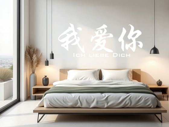 Preview: Wandtattoo Chinesisches Zeichen Ich liebe dich