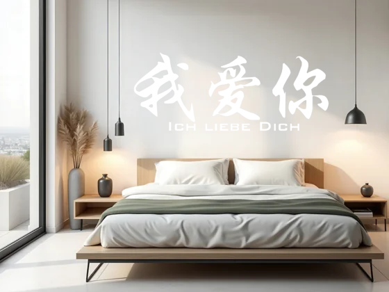 Wandtattoo Chinesisches Zeichen Ich liebe dich