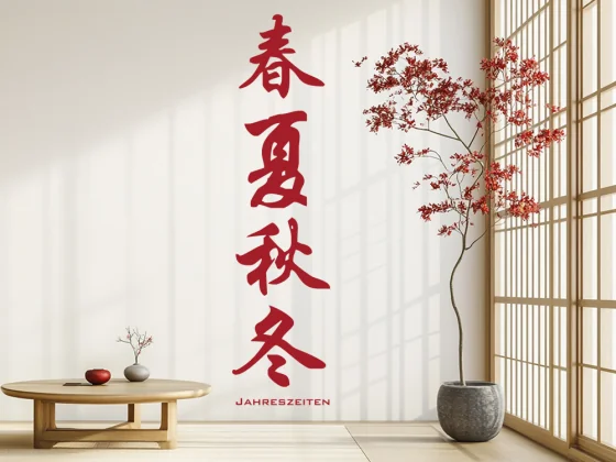 Wandtattoo mit chinesischem Zeichen für Jahreszeiten