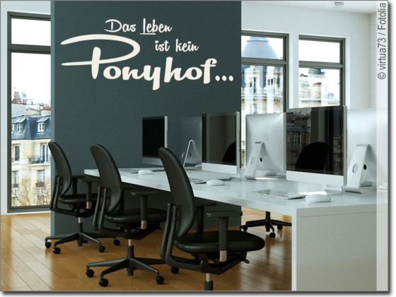 Preview: Wandspruch Das Leben ist kein Ponyhof