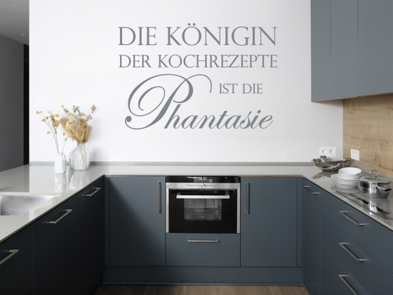 Preview: Wandspruch Die Königin der Kochrezepte