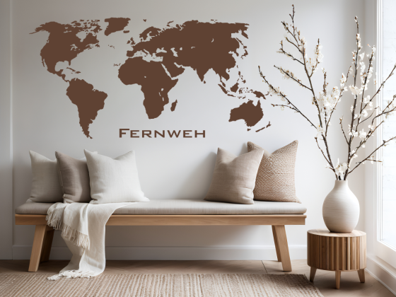 Preview: Wandtattoo Die Welt Fernweh