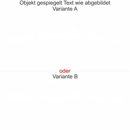 Wandtattoo mit Skyline von Dortmund - Ansicht Ausrichtung mit Farbauswahl und Variante