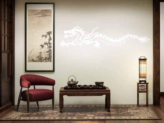 Preview: Wandtattoo Dragon