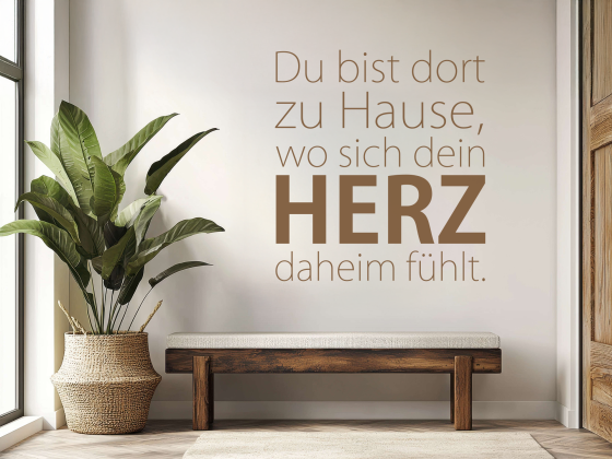 Preview: Wandtattoo Du bist dort zu Hause