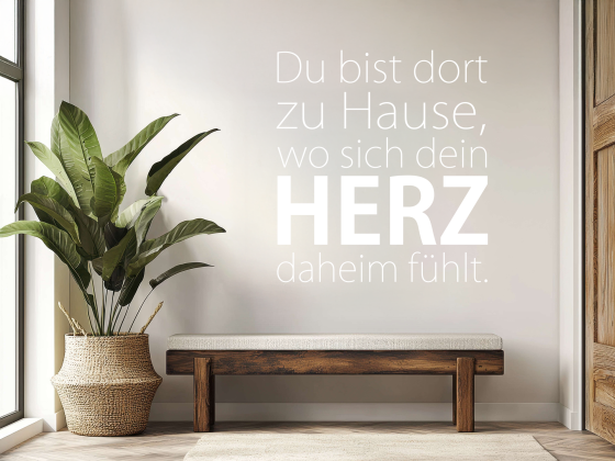 Preview: Wandtattoo Du bist dort zu Hause