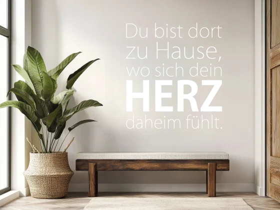 Wandtattoo Du bist dort zu Hause