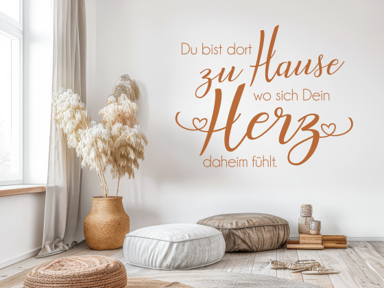 Preview: Wandspruch Du bist dort zu Hause