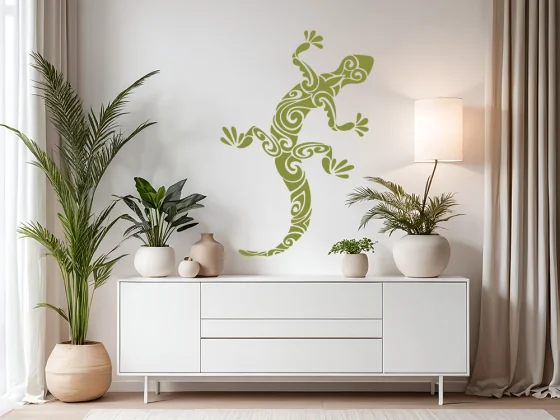 Wandtattoo mit Eidechse