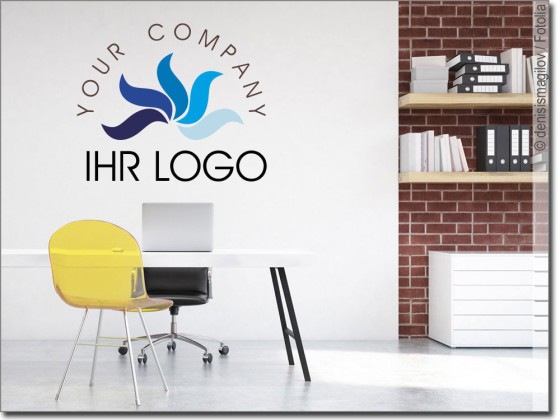 Preview: Wandtattoo Firmenlogo mehrfarbig Preview: Wandtattoo Firmenlogo mehrfarbig