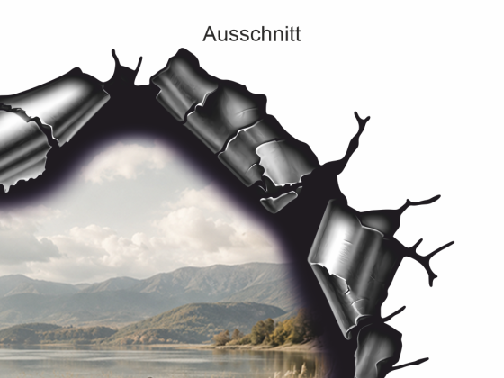 Preview: Wandtattoo Eigenes Foto Metallrahmen - Ansicht Ausschnitt