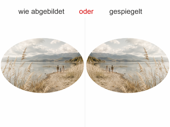 Preview: Wandtattoo Eigenes Foto Rund - Ansicht Ausrichtung