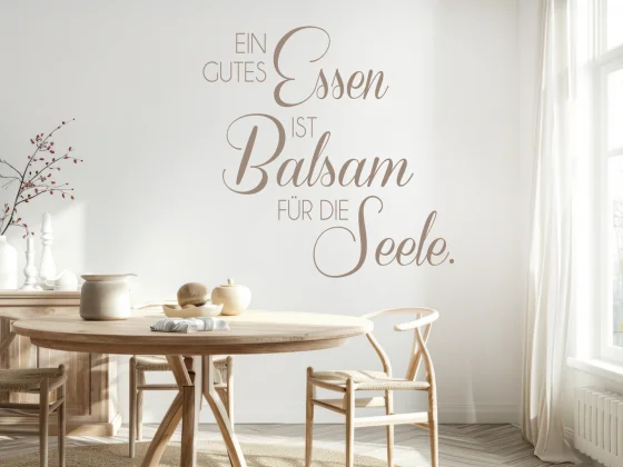 Wandtattoo Essen ist Balsam für die Seele