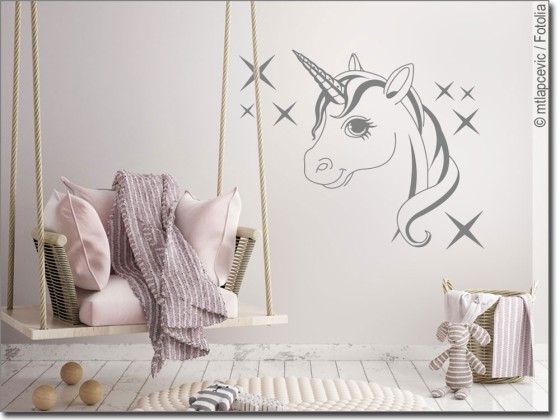 Preview: Wandtattoo Einhorn