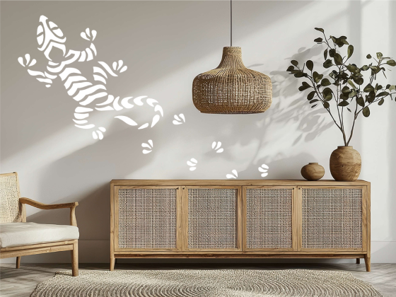 Preview: Wandtattoo Exotische Echse