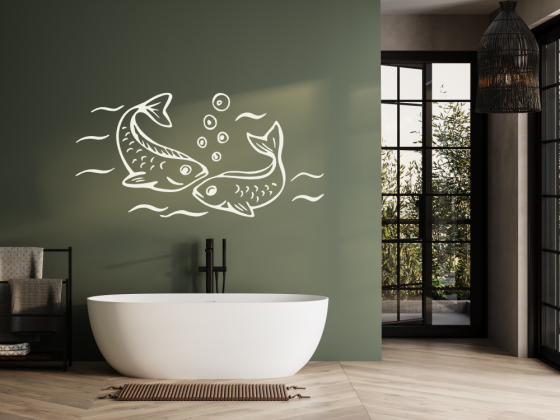 Preview: Wandtattoo Fischpärchen