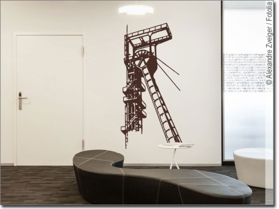 Preview: Wandtattoo Förderturm
