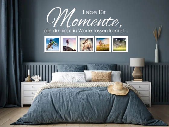 Wandtattoo Fotorahmen Lebe für Momente