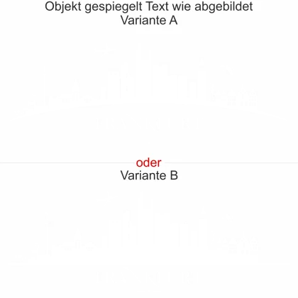 Wandtattoo mit Skyline von Frankfurt - Ansicht Ausrichtung mit Farbauswahl und Variante