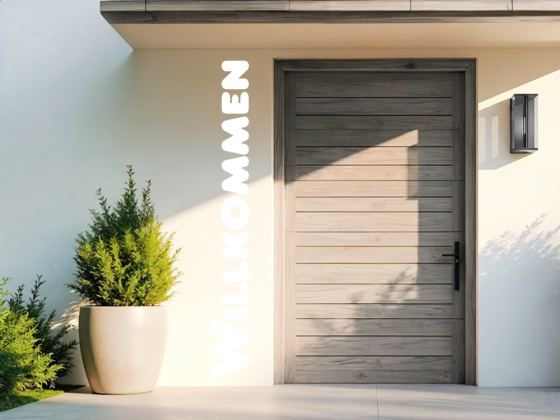 Preview: Wandtattoo für Außenwand Willkommen 2